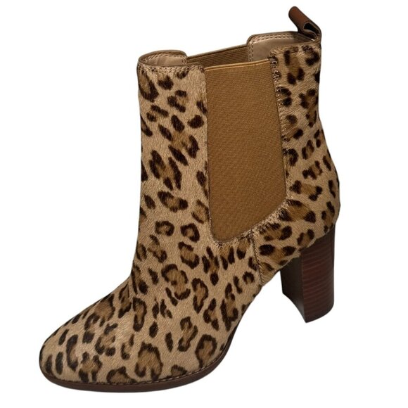 Lauren Ralph Lauren MYLAH Leopard CALF HAIR  Bootie Size 8.5 NEW - Picture 1 of 7